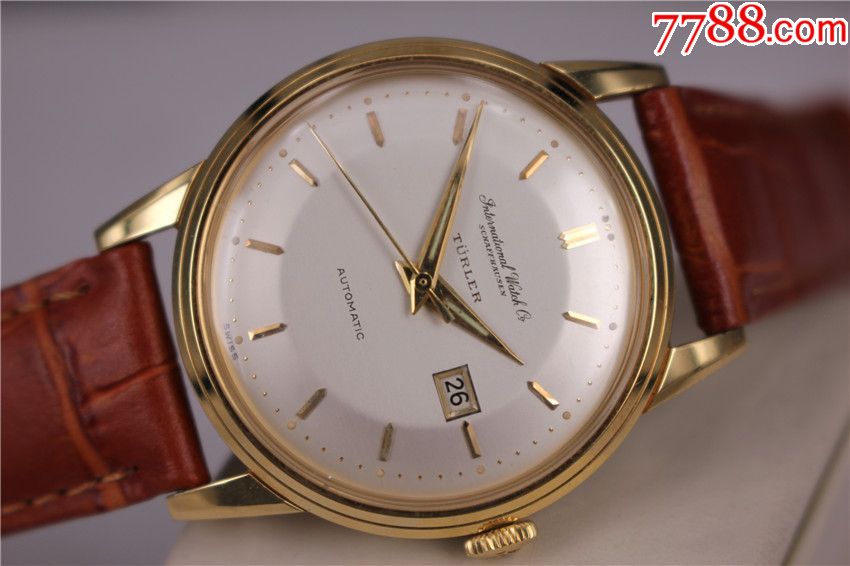 好品古董18k实金万国全自动日历手表