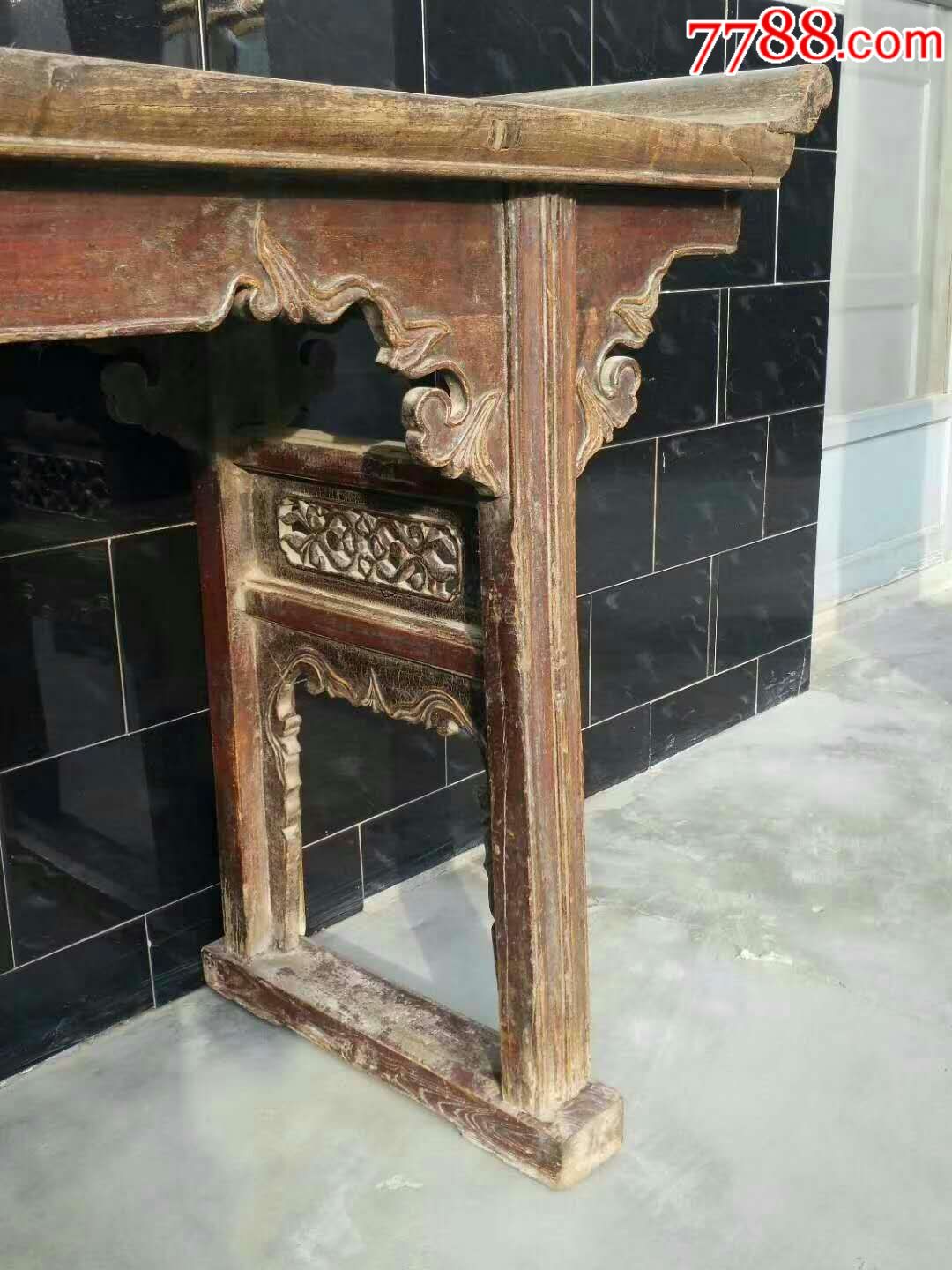 清代,条案,原汁原味,木质,榆木,尺寸长249宽49高88