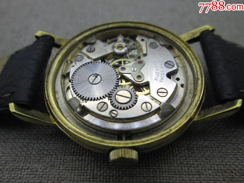 经典的苍蝇刻度瑞士包金-西斯特玛-手卷古董腕表