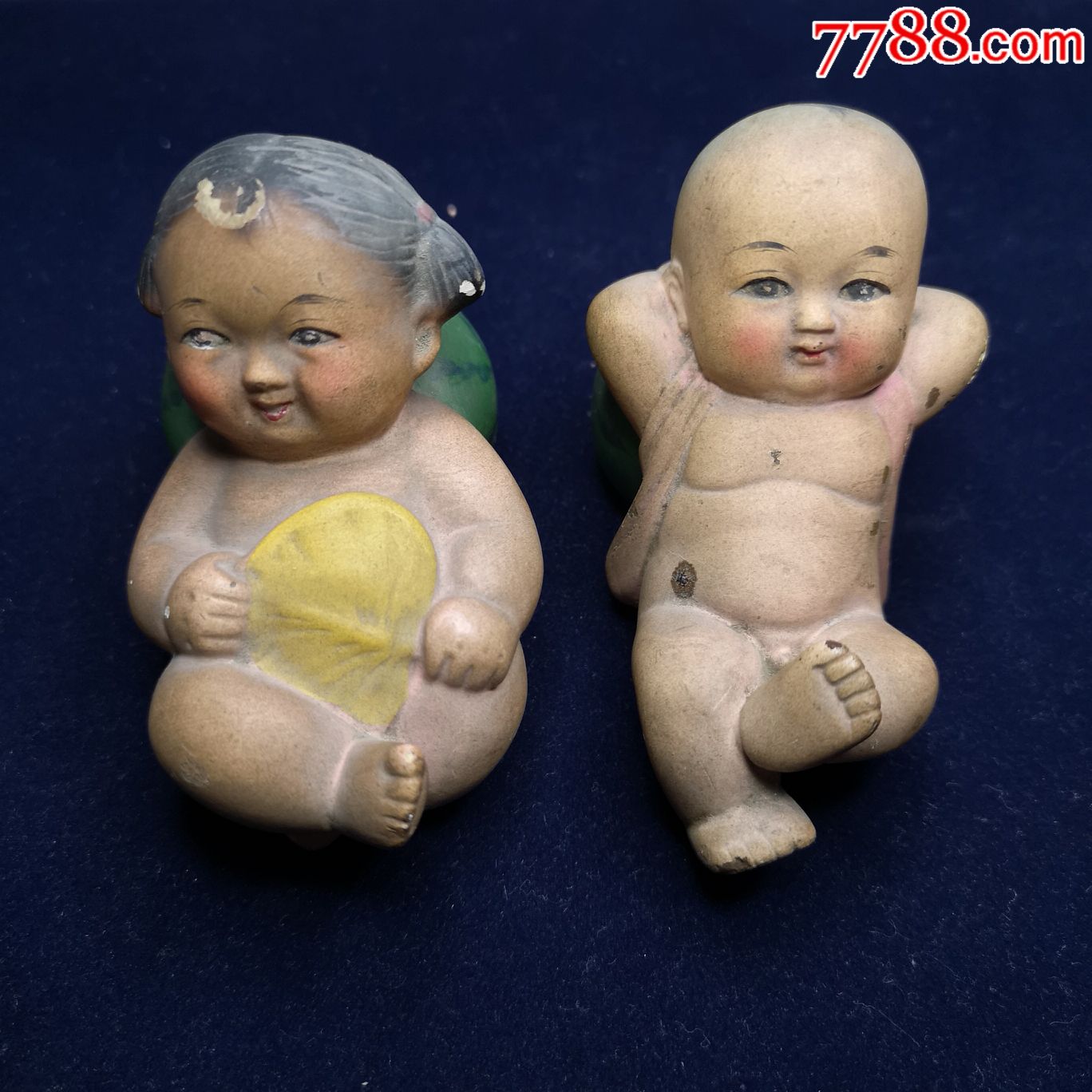 六七十年代可爱的西瓜娃娃一对～怀旧收藏