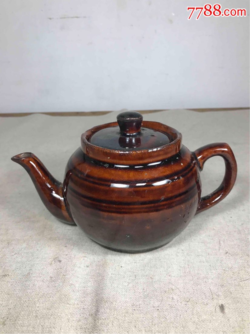 古董古玩收藏杂项近代酱釉紫砂茶壶老砂水壶陶壶