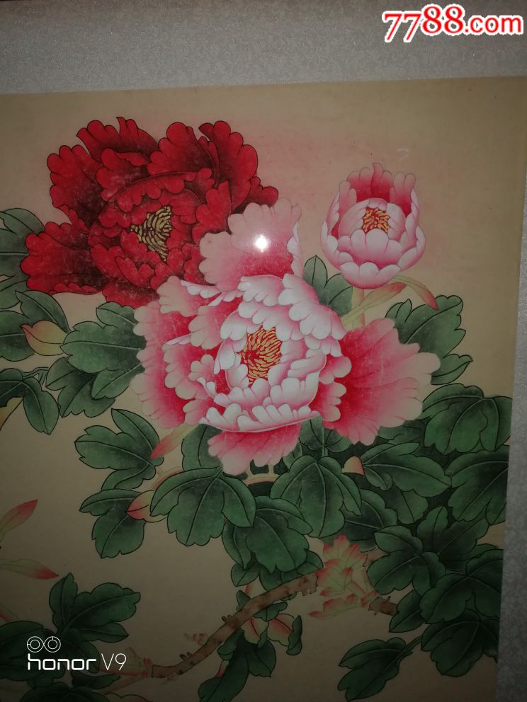 姚桂元工笔牡丹图-花鸟国画原作-7788字画网