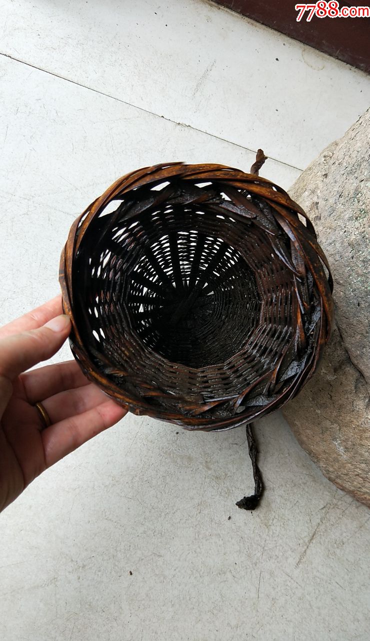民国竹编篓