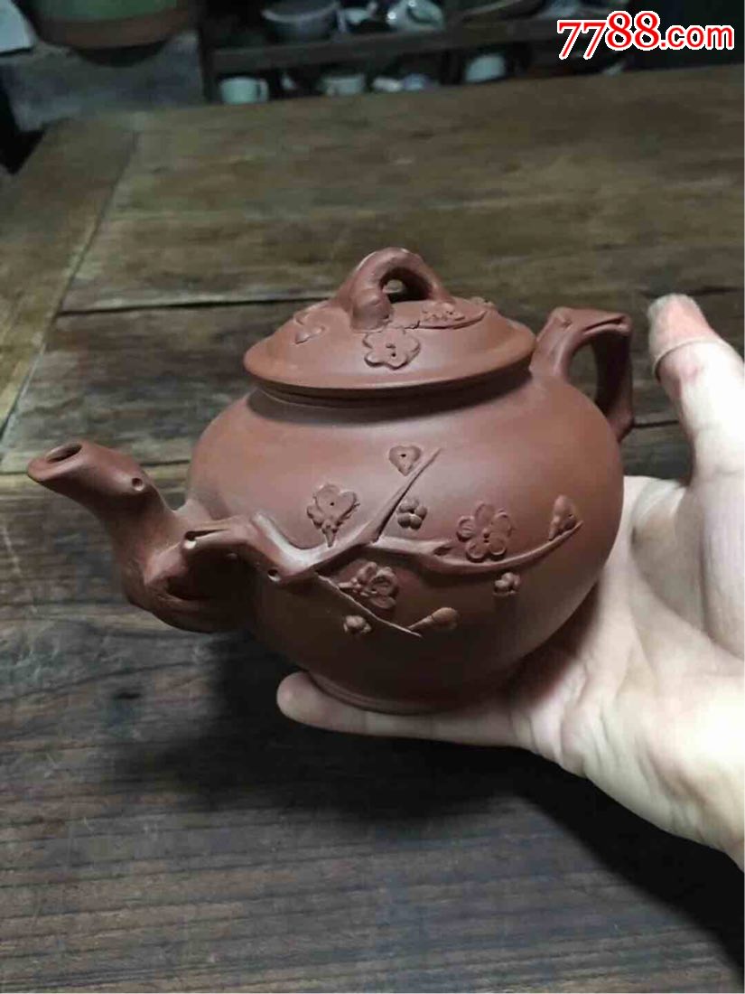 90年代前后的福记四代传人〔周志华制〕450cc紫砂报春壶