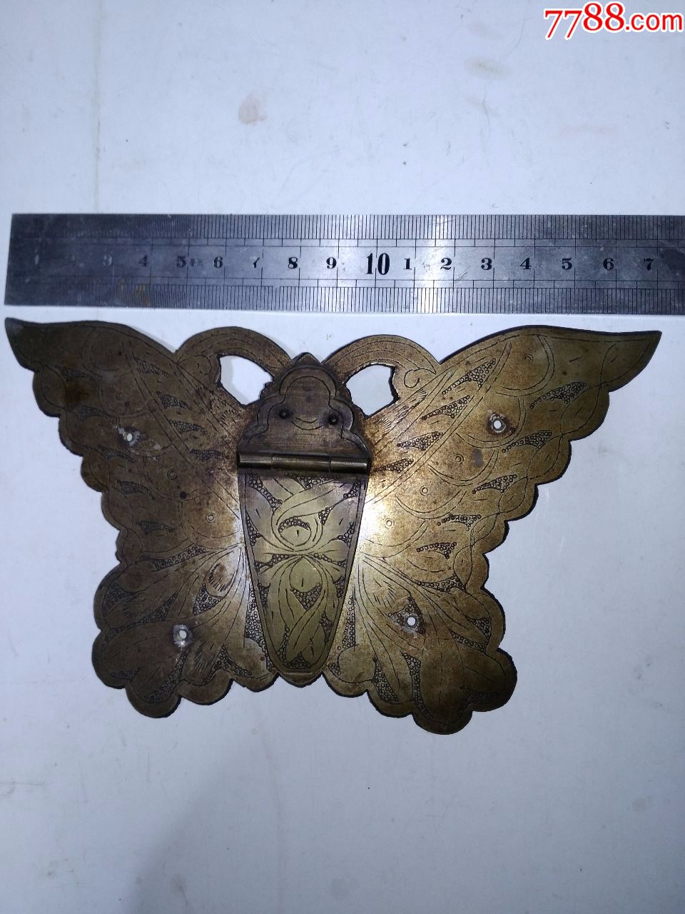 民国家具铜配件蝴蝶保老一只直径约17x95公分品相自定全品