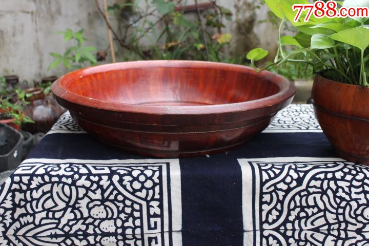 老木头水盆老木盆洗衣盆洗衣桶文革怀旧老物件复古酒店摆设