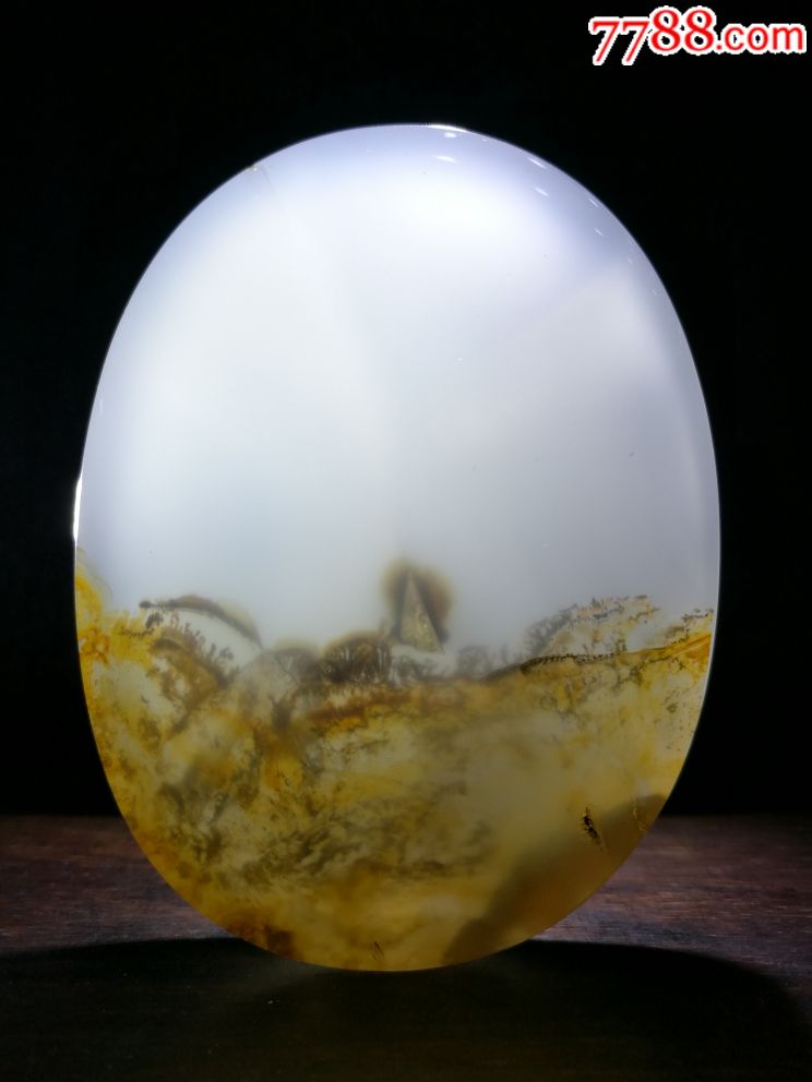 马达加斯加海洋玉髓天然花草图案挂件