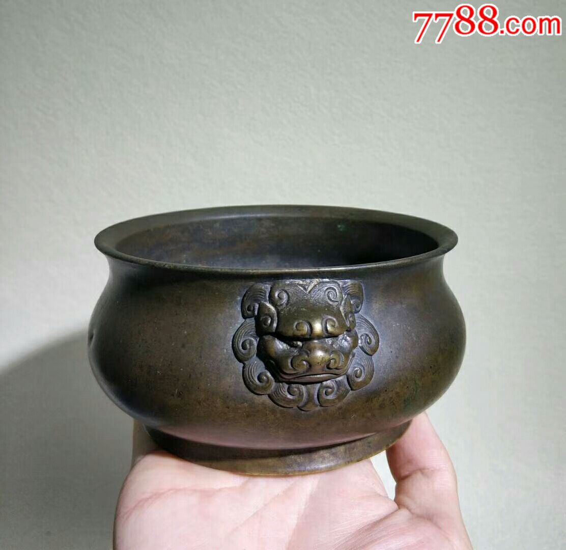清代铜宣德炉,造型精致,工艺一流,口径12.8厘米