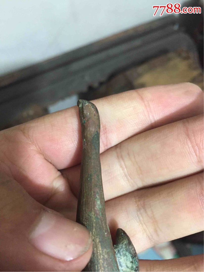 出土镀金青铜带钩一个