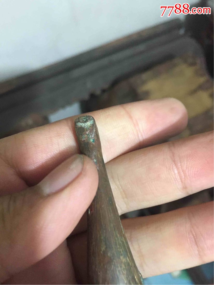 出土镀金青铜带钩一个
