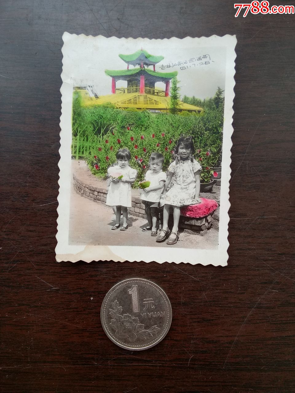 手工上色老照片(b-91)-----1961年吉林市江南公园留念