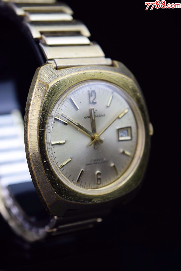 钟表收藏古董瑞士二手表机械表旧表手动上链机芯waltham华生男表