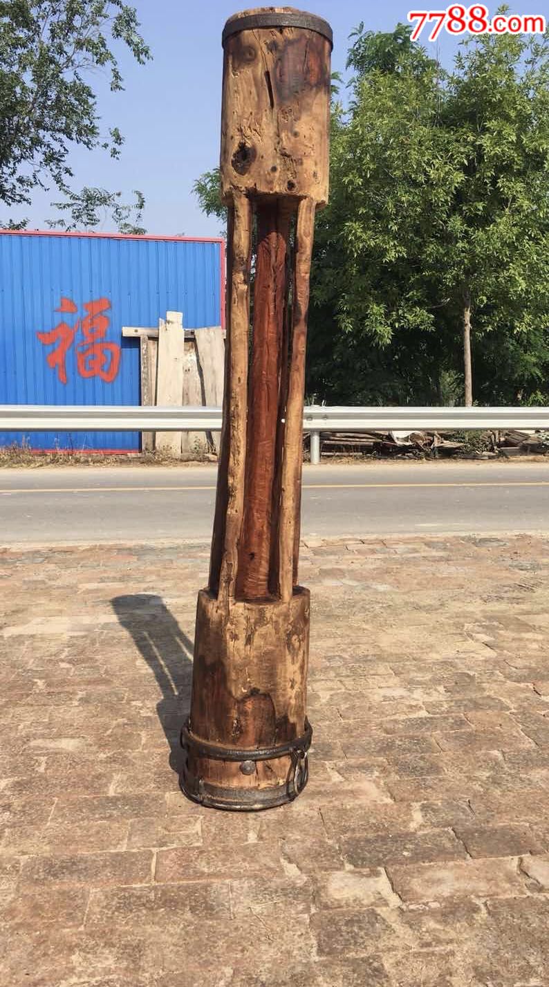 老民俗,枣木夯,无修补!