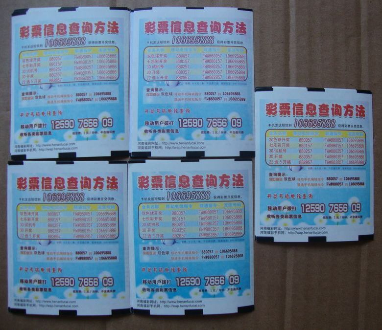 河南电脑彩票--彩票信息查询方法(5个版别.含中奖票)