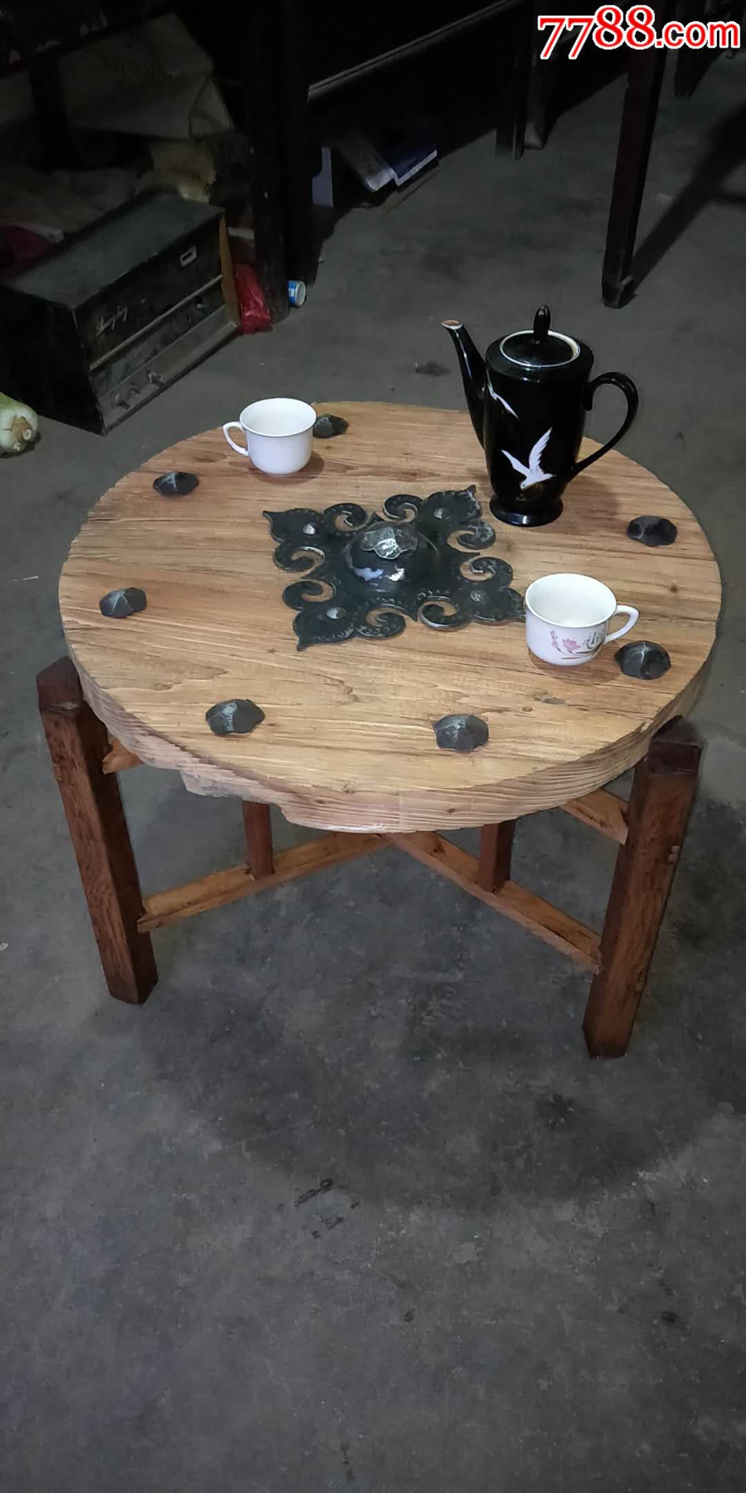 老式桌子改造成茶桌图片