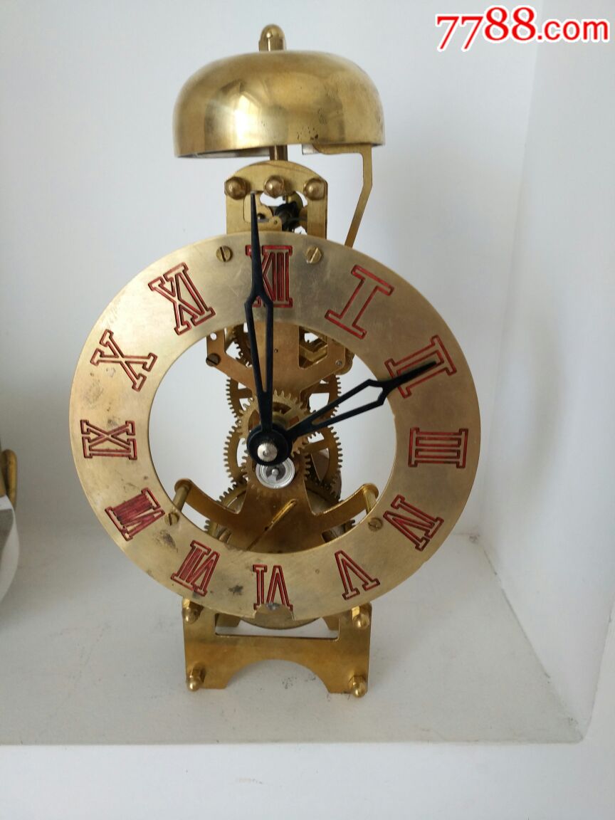 全铜镂空机械座钟