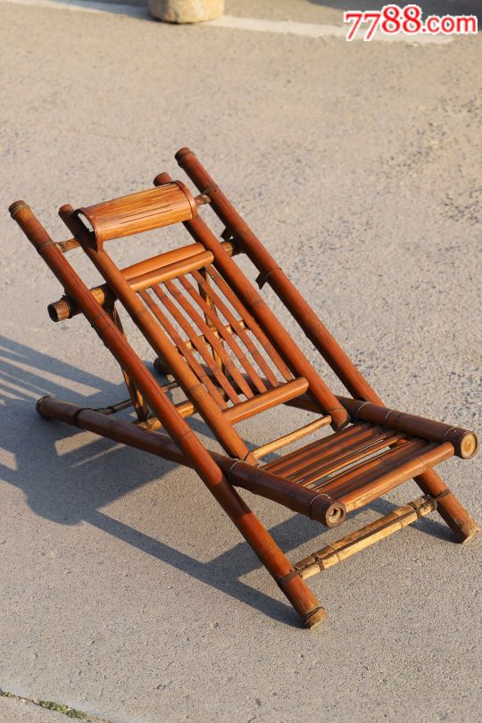 晚清折叠竹椅能正常使用11650cm