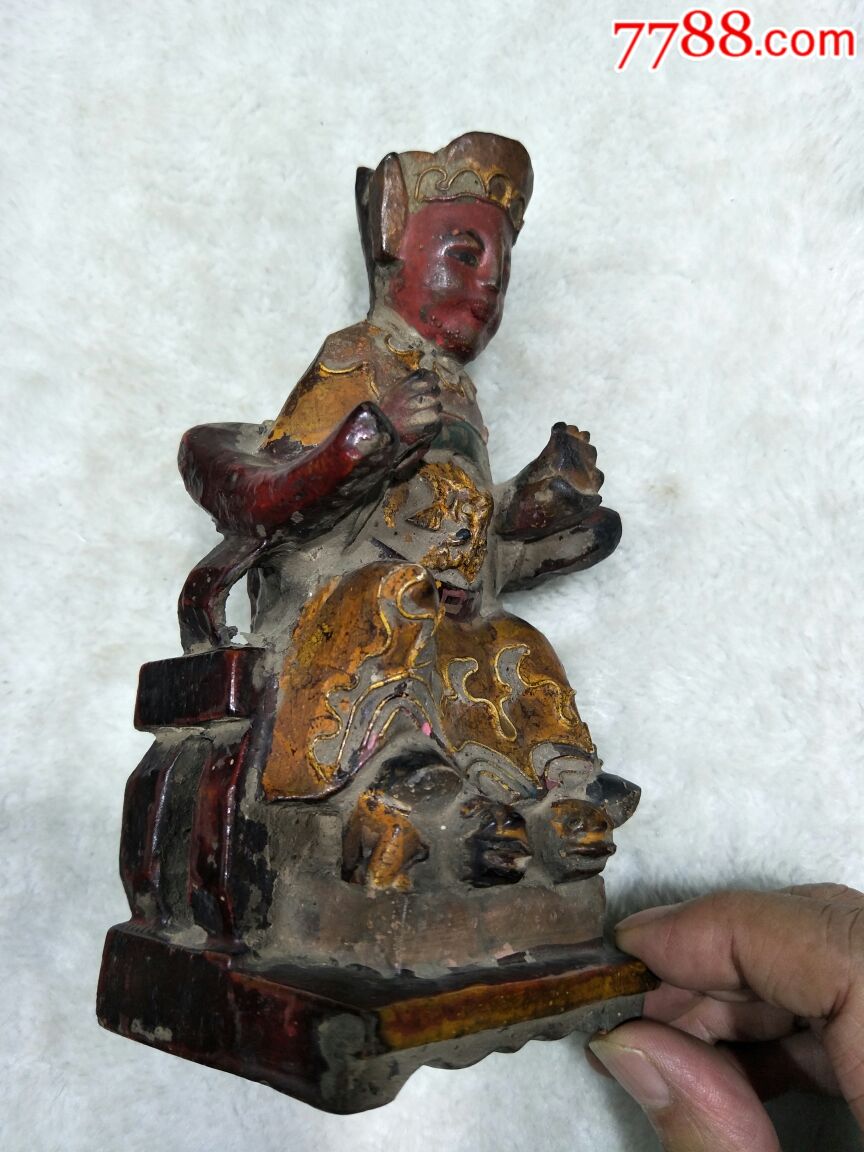 广泽尊王木金漆像一尊