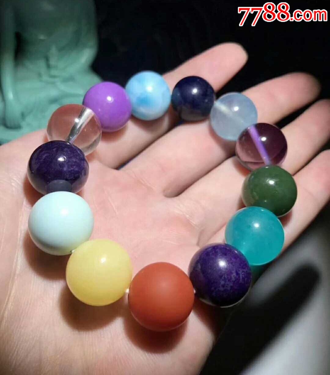 宝石手串南红琥珀孔雀石翡翠