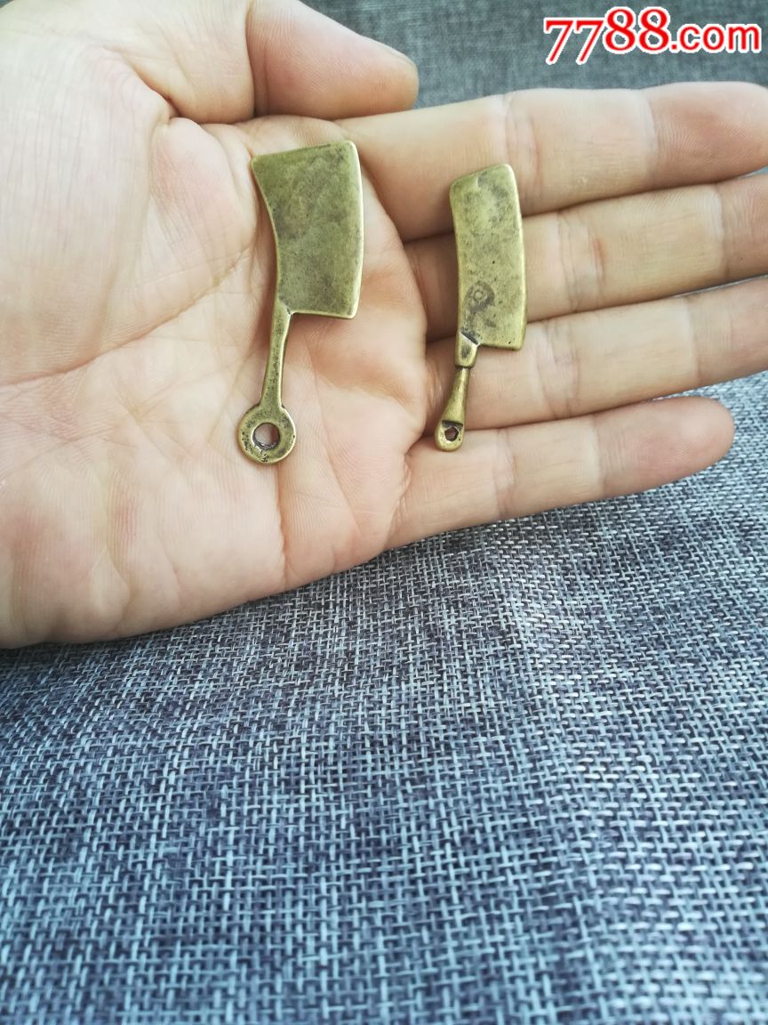 两把铜挂件菜刀《财到》