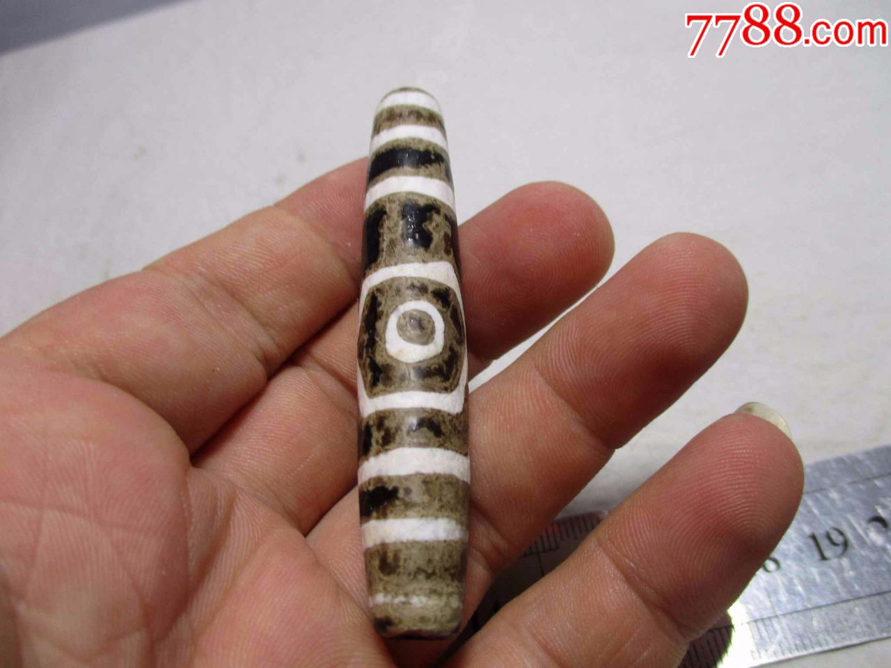 农村收到老灰皮天珠自然油润