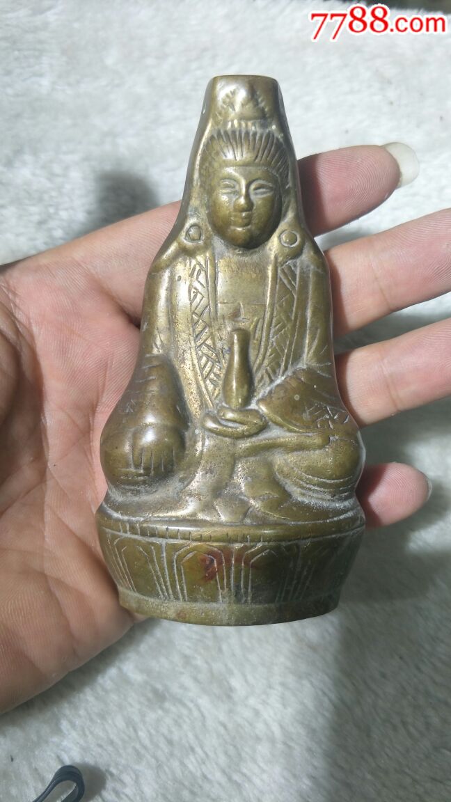 近代工艺品-铜圣宗佛人物铜像