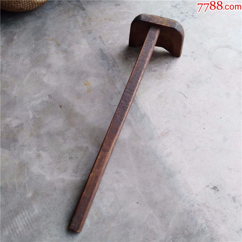 民俗收藏展品木制工具木锄木勺农家老货影视道具
