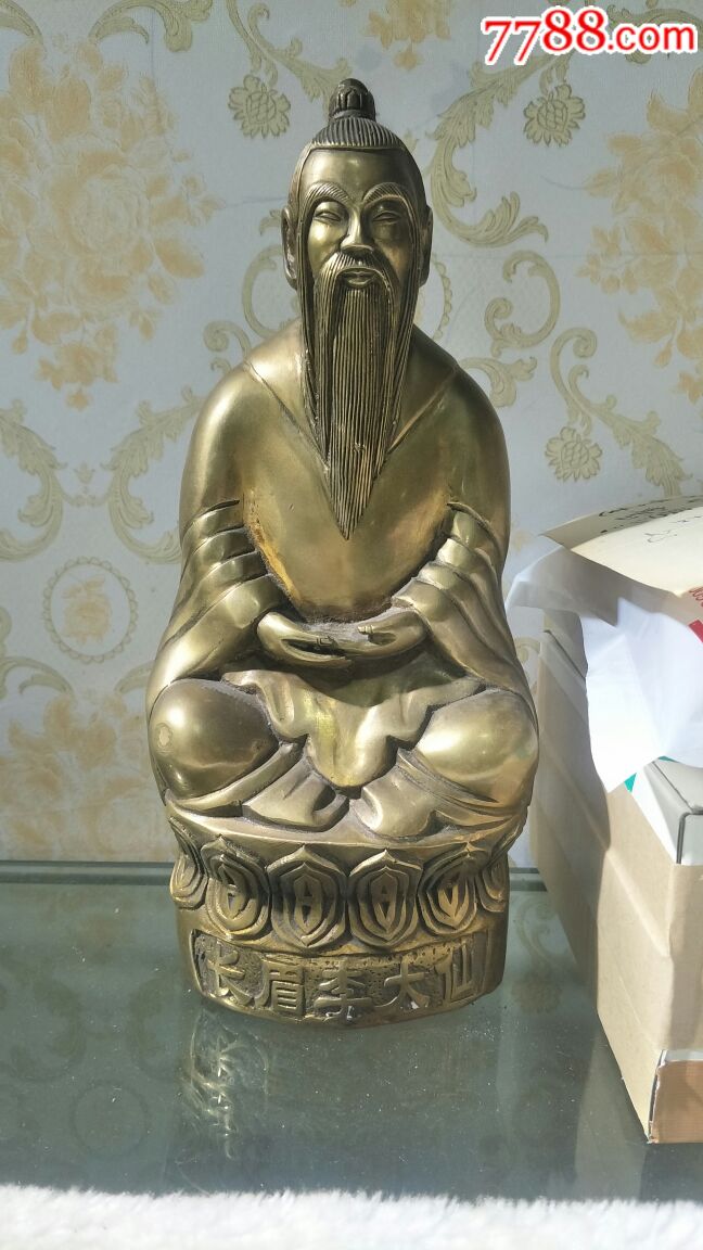 近代工艺品-长眉李大仙道教人物铜像