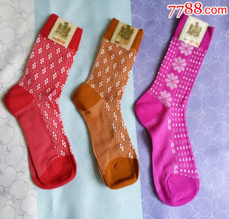 怀旧老库存,纱巾绸子,头绳珍藏版-袜子-7788收藏