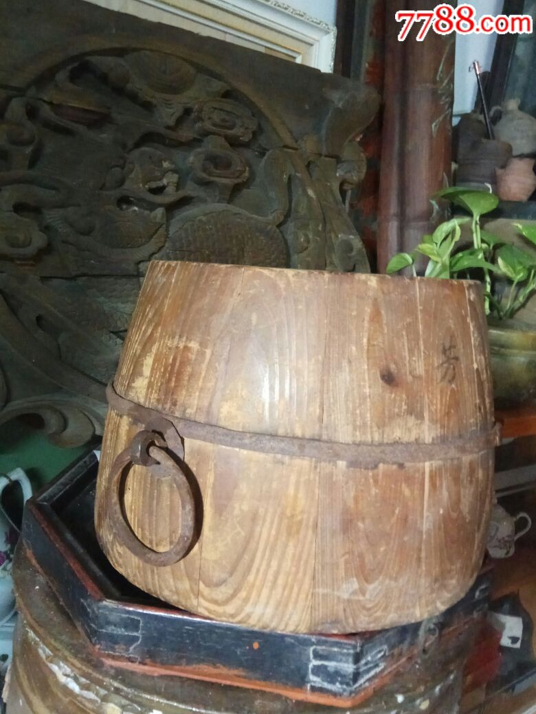 清早期铁圈圆米斗