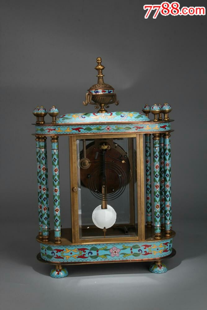 民国西洋景泰蓝摆钟