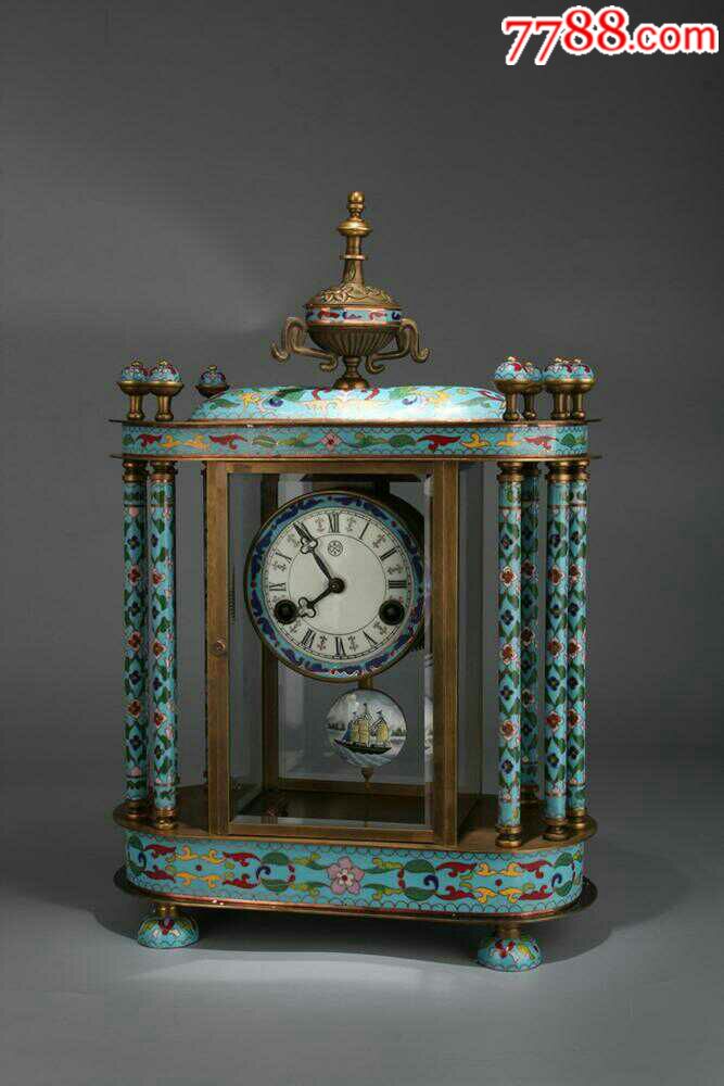 民国西洋景泰蓝摆钟