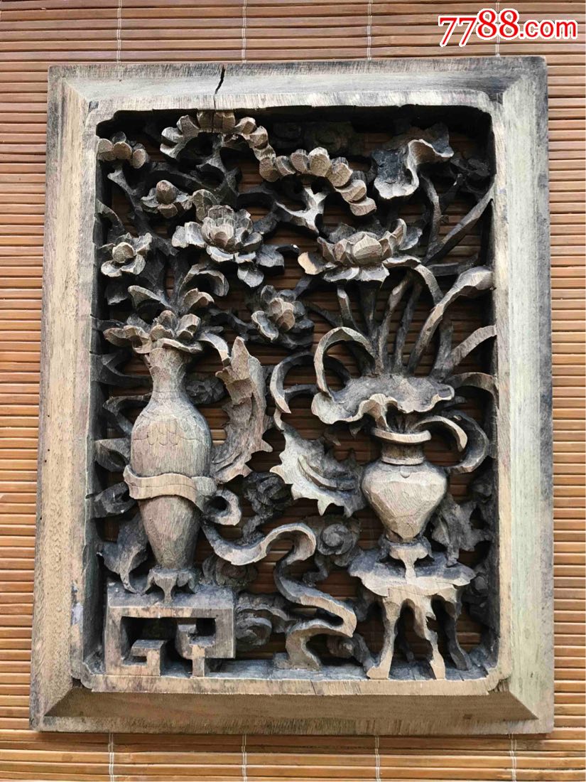 花鸟一套雕版雕板/木刻/木雕艺术品/木雕版/花板/画板/刻板/木板雕 