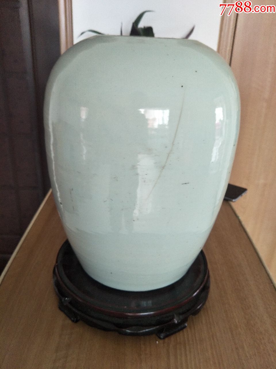 青花加白凤凰戏牡丹冬瓜罐子一只包老包快29厘米高