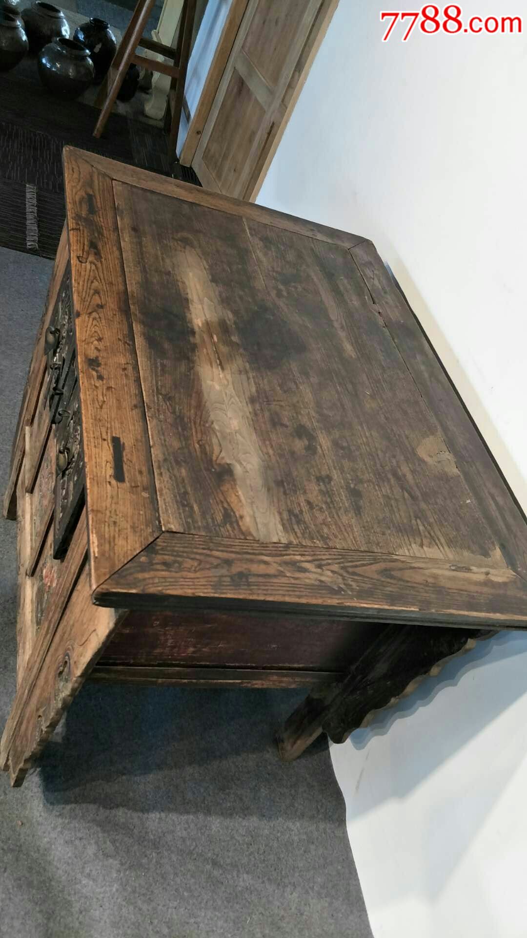 清代榆木供桌完整无损