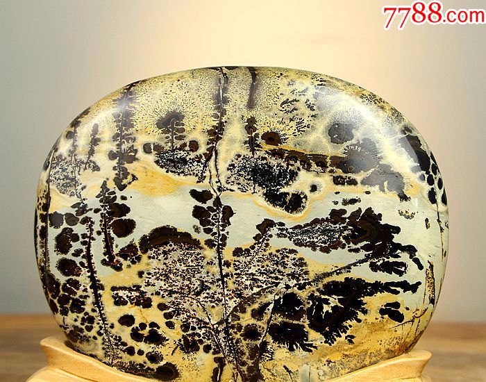 奇石头原石矿物晶国画石草花原石观赏石石头摆件草花石13