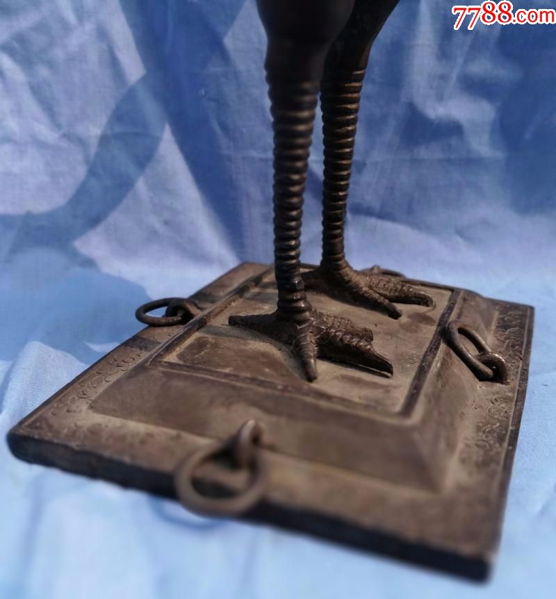 清代铜动物型笔挂约426公分高