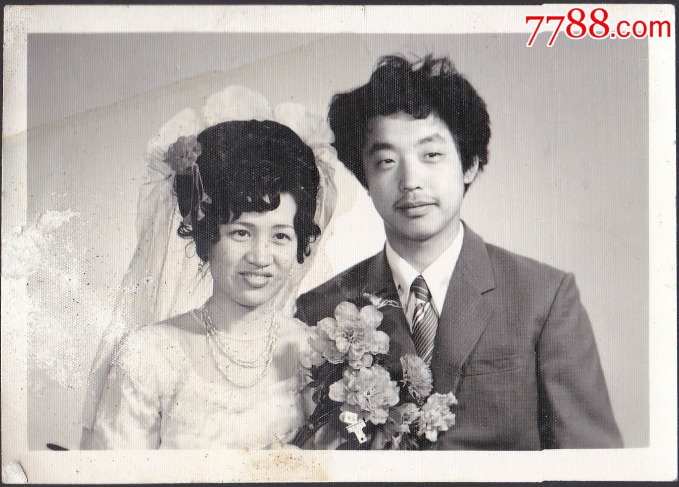 新娘新郎新婚合影-价格:15元-se61007613-老照片-零售-7788收藏__收藏