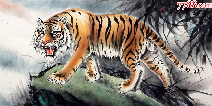 黄云飞·四尺走兽虎01