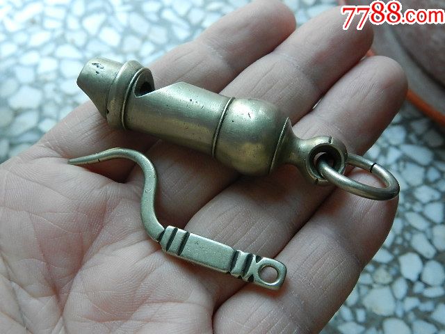 清末北洋新军白铜哨子,铜哨子,铜口哨,北洋海军哨,民国白铜哨,老物件