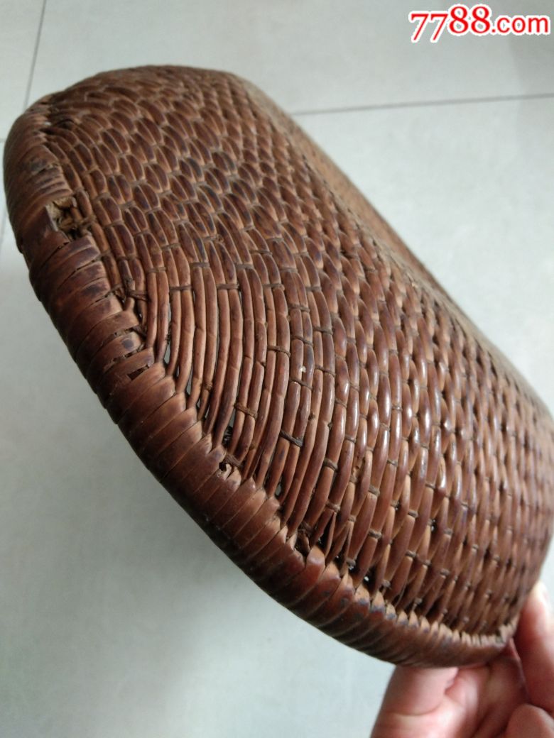 民国柳编盒笸箩针线盒大烟盒