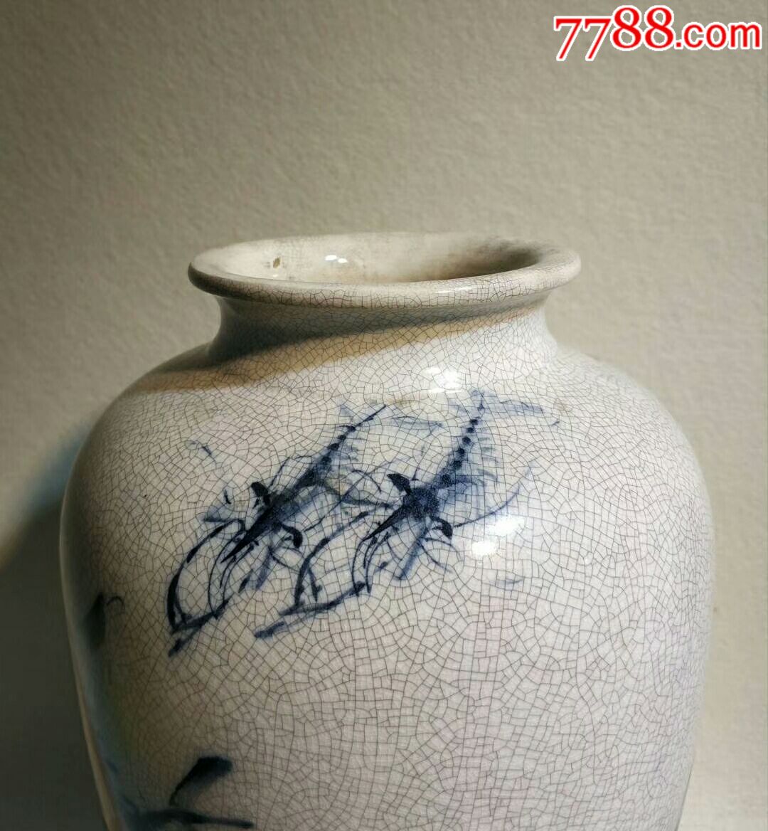 清末民国哥釉花瓶,造型大气,釉色一流,品相完整_青花瓷_第3张_7788