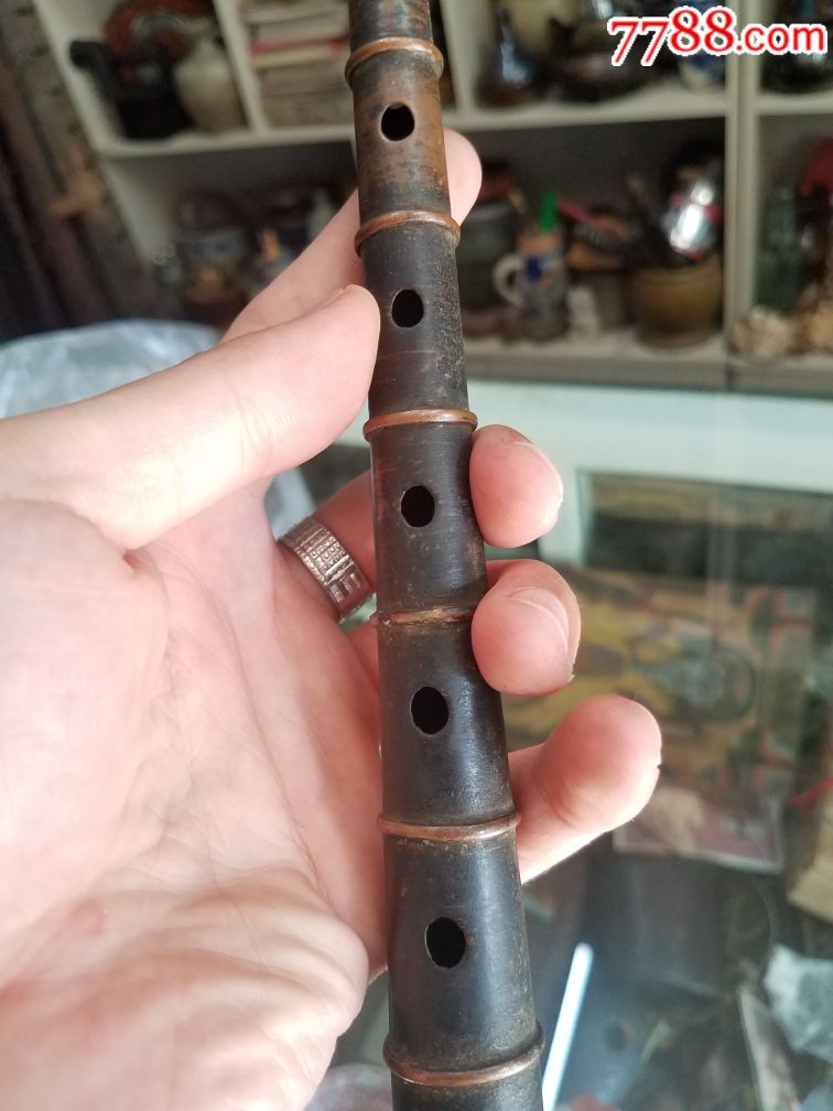 顶级清代云南全紫铜唢呐美品,稀少