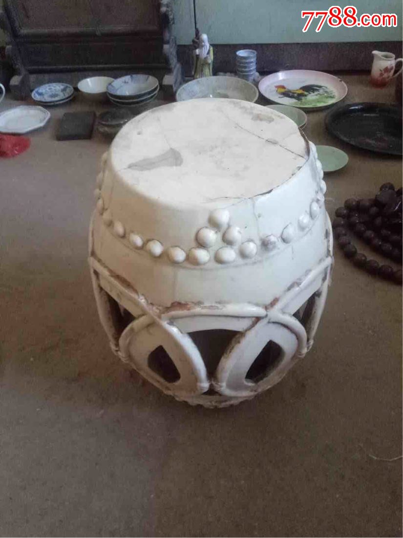 鼓凳,,,宋代,白釉,典型官器