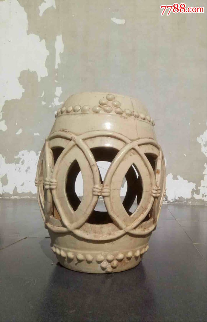 鼓凳,,,宋代,白釉,典型官器,,_单色白瓷【古典家具古石雕】_第4张
