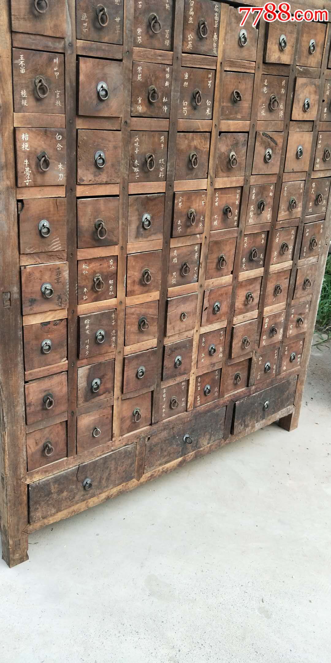 清代大药坊用过中药柜一件一线货原全品无修稳重牢固品象如图