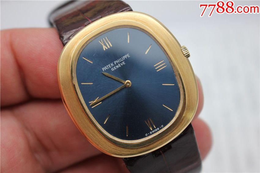 好品古董18k实金百达翡丽超薄自动表