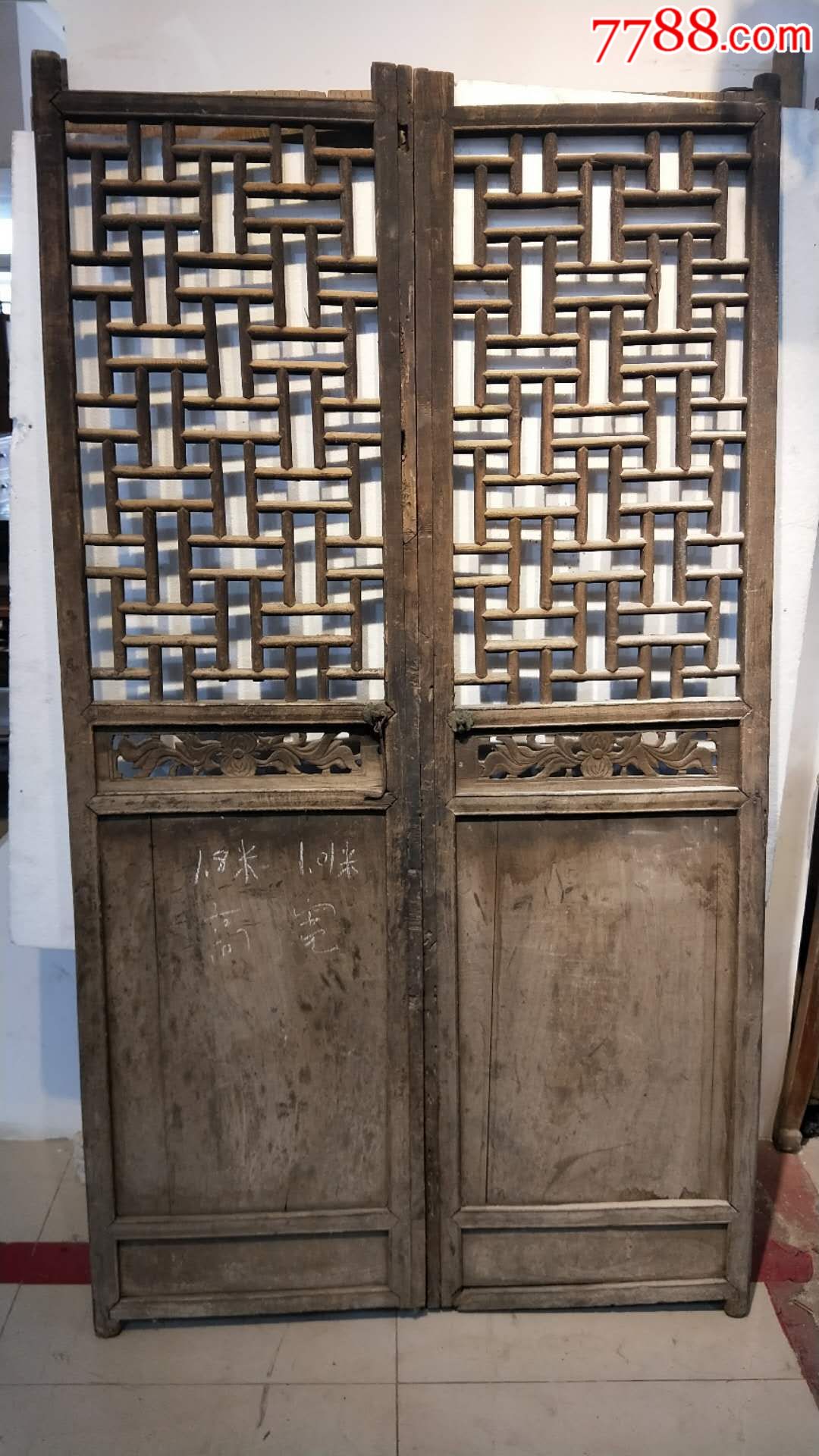 清代老风门一对_木门窗_广通老家具古玩【7788收藏__收藏热线】