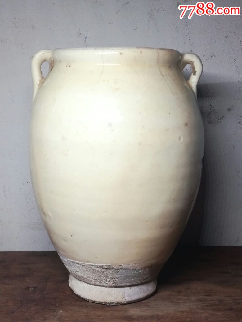 唐宋白釉双系罐-单色白瓷-7788收藏