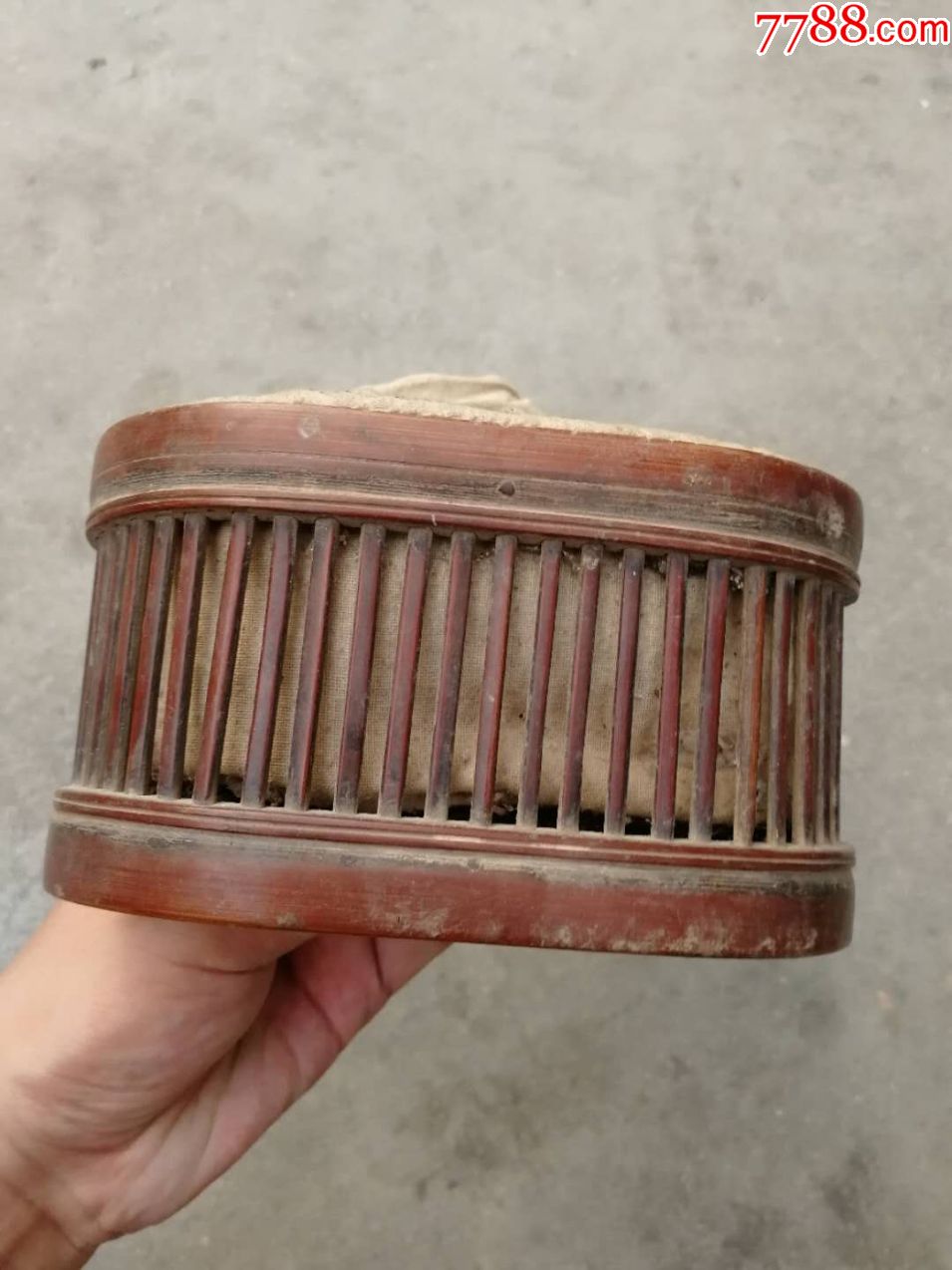 民国竹子质鹌鹑笼,品好完整